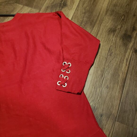 Cable & Gauge NWT Red Pullover Sweater Blouse Shirt Women's Sz L - Picture 5 of 5